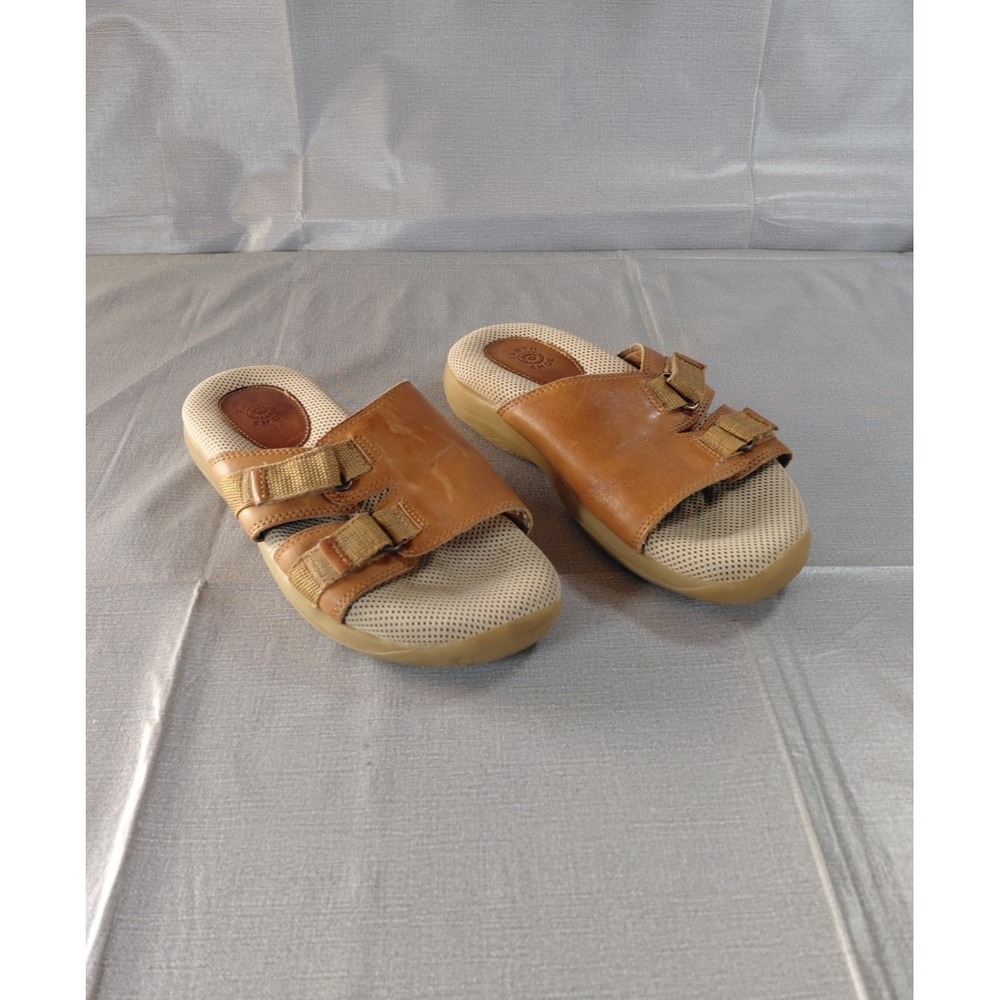 Earth Shoe Leather Slide Sandals Orchid Women's 8